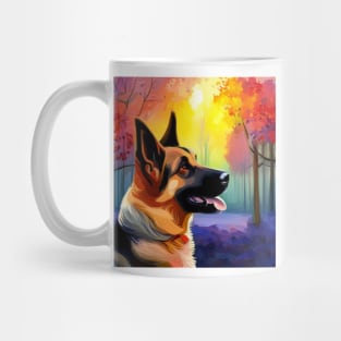 German Shepherd in the Forest Mug